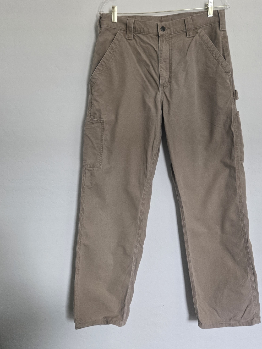 Carhartt Men's B151 DKH Loose Original Fit Canvas Work Pants 33x32 Dark Khaki